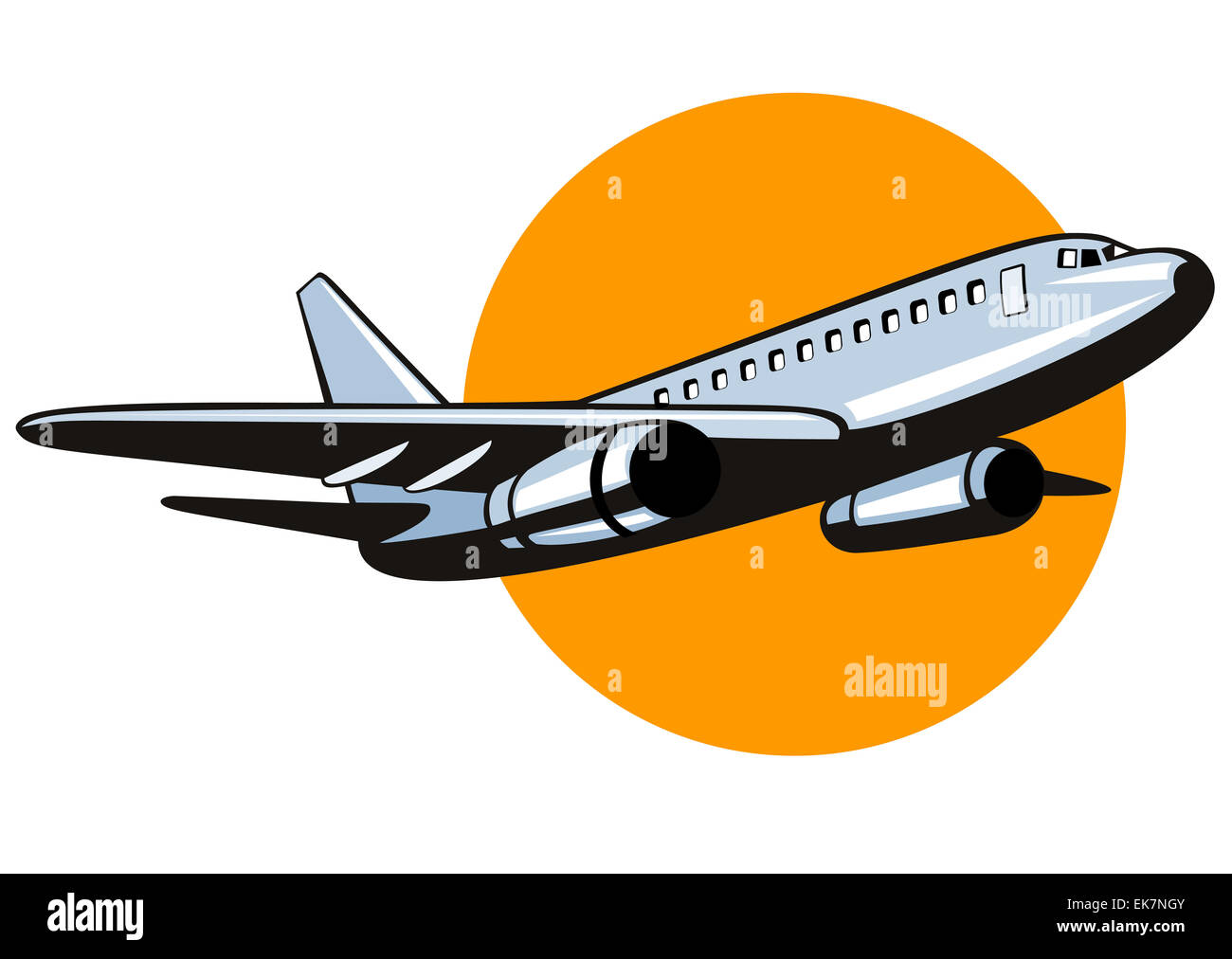 commercial jet plane airliner flying Stock Photo Alamy