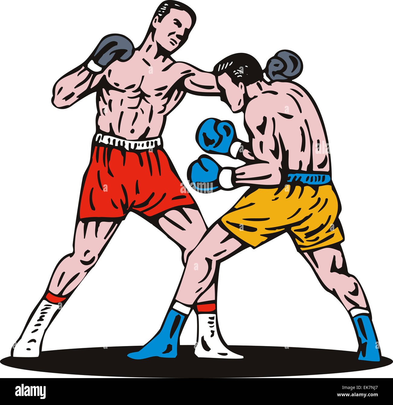 boxer connecting knockout punch Stock Photo Alamy