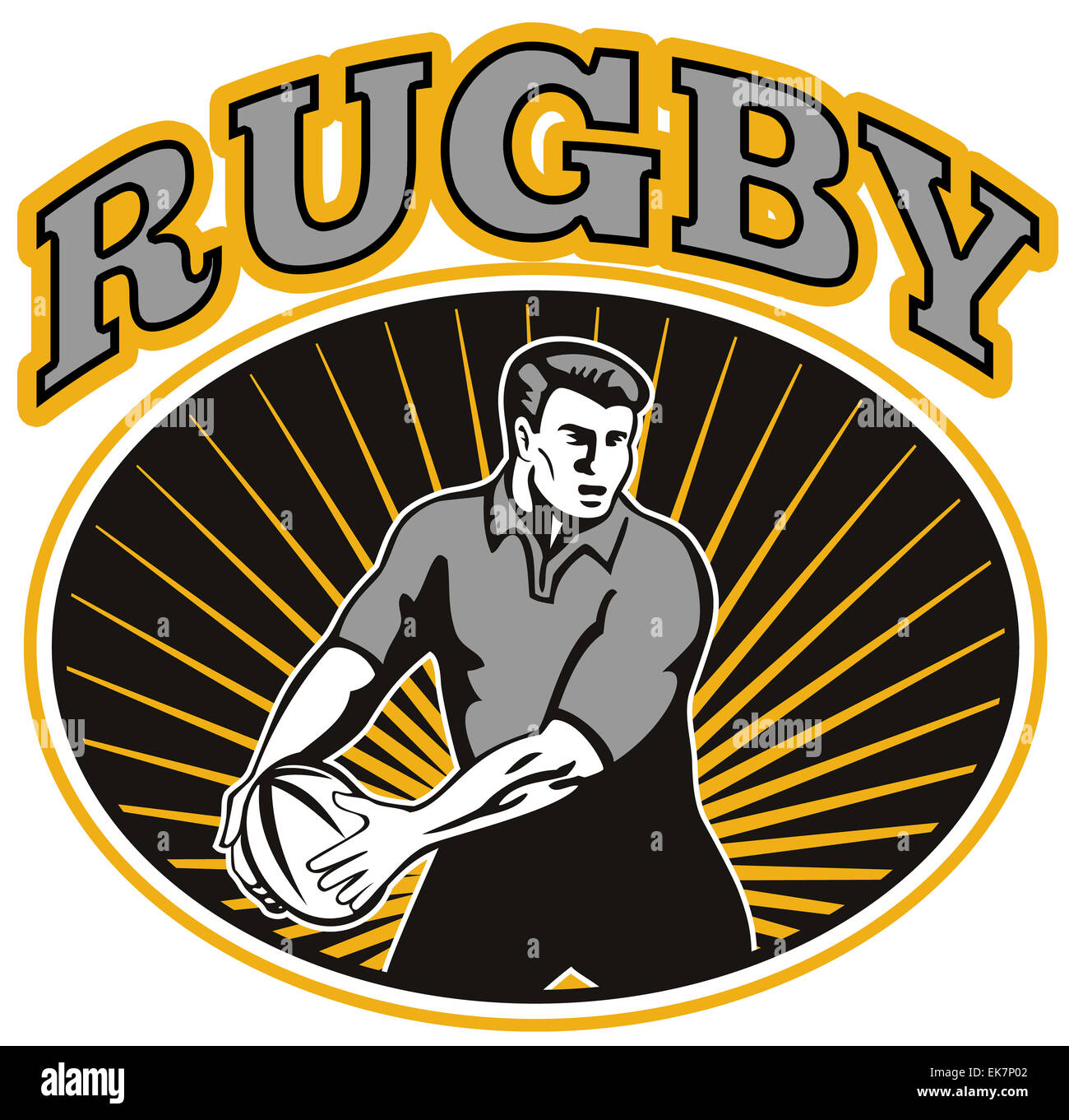rugby player passing ball Stock Photo Alamy