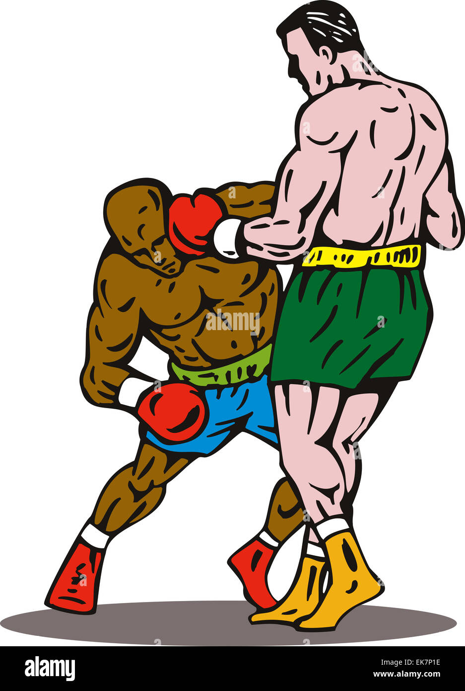 boxer connecting knockout punch Stock Photo Alamy