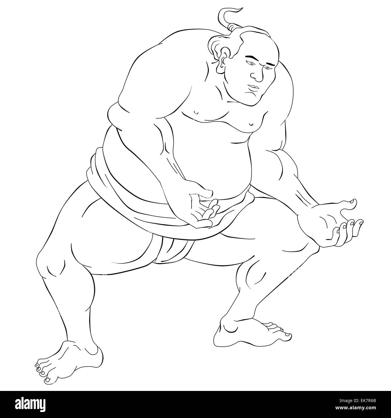 Japanese sumo wrestler Stock Photo