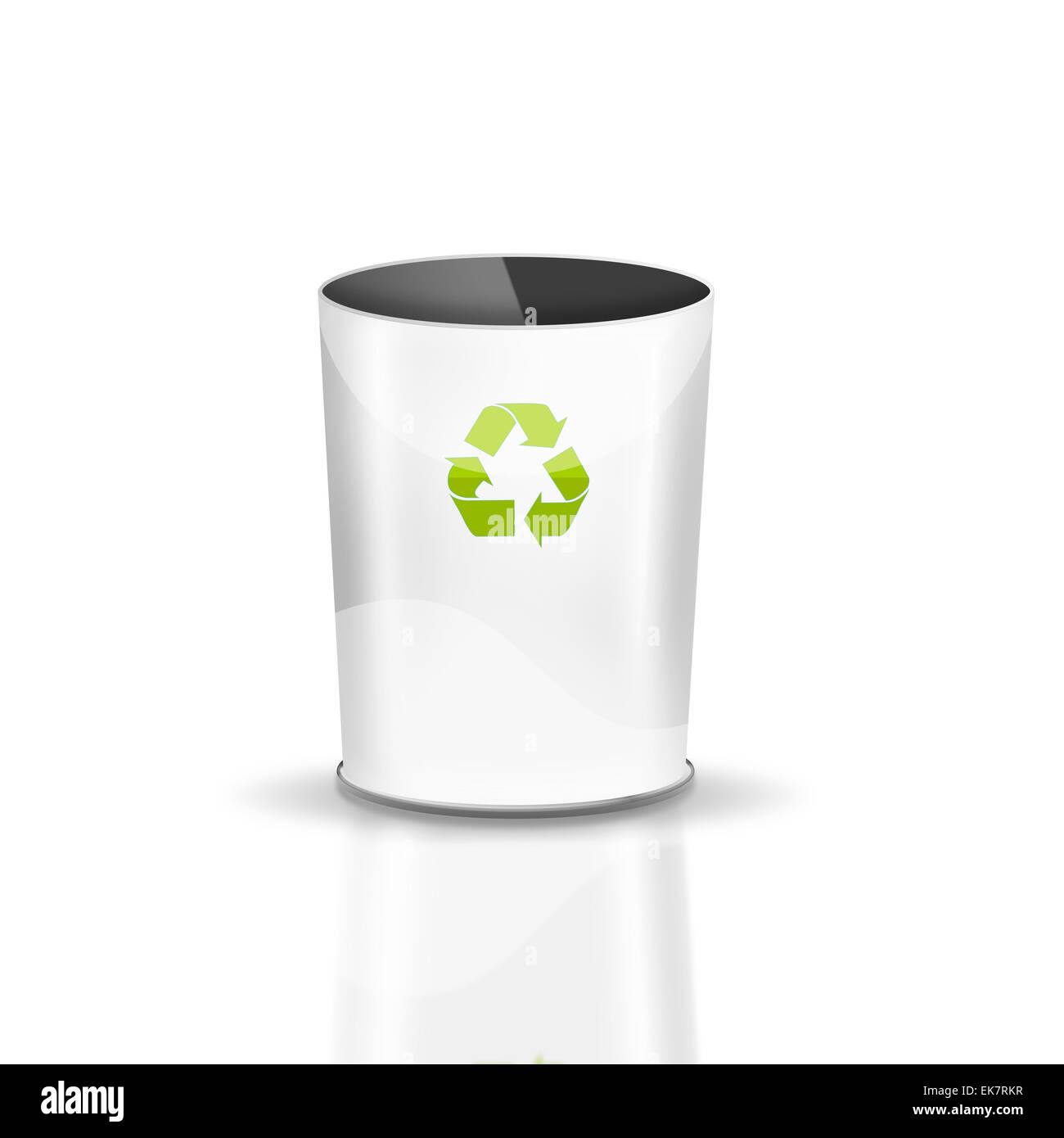 Empty Recycle Bin on white background Stock Photo Alamy