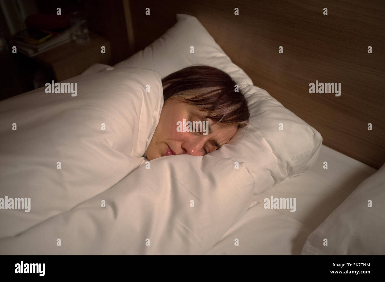 A  woman asleep. Stock Photo