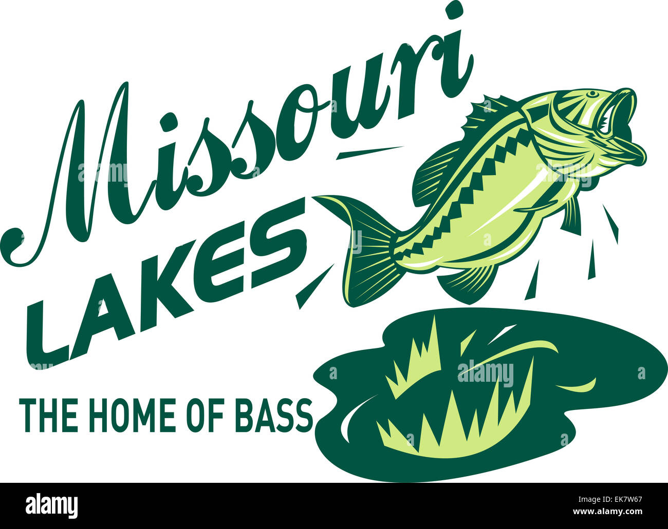 largemouth bass missouri lakes Stock Photo Alamy