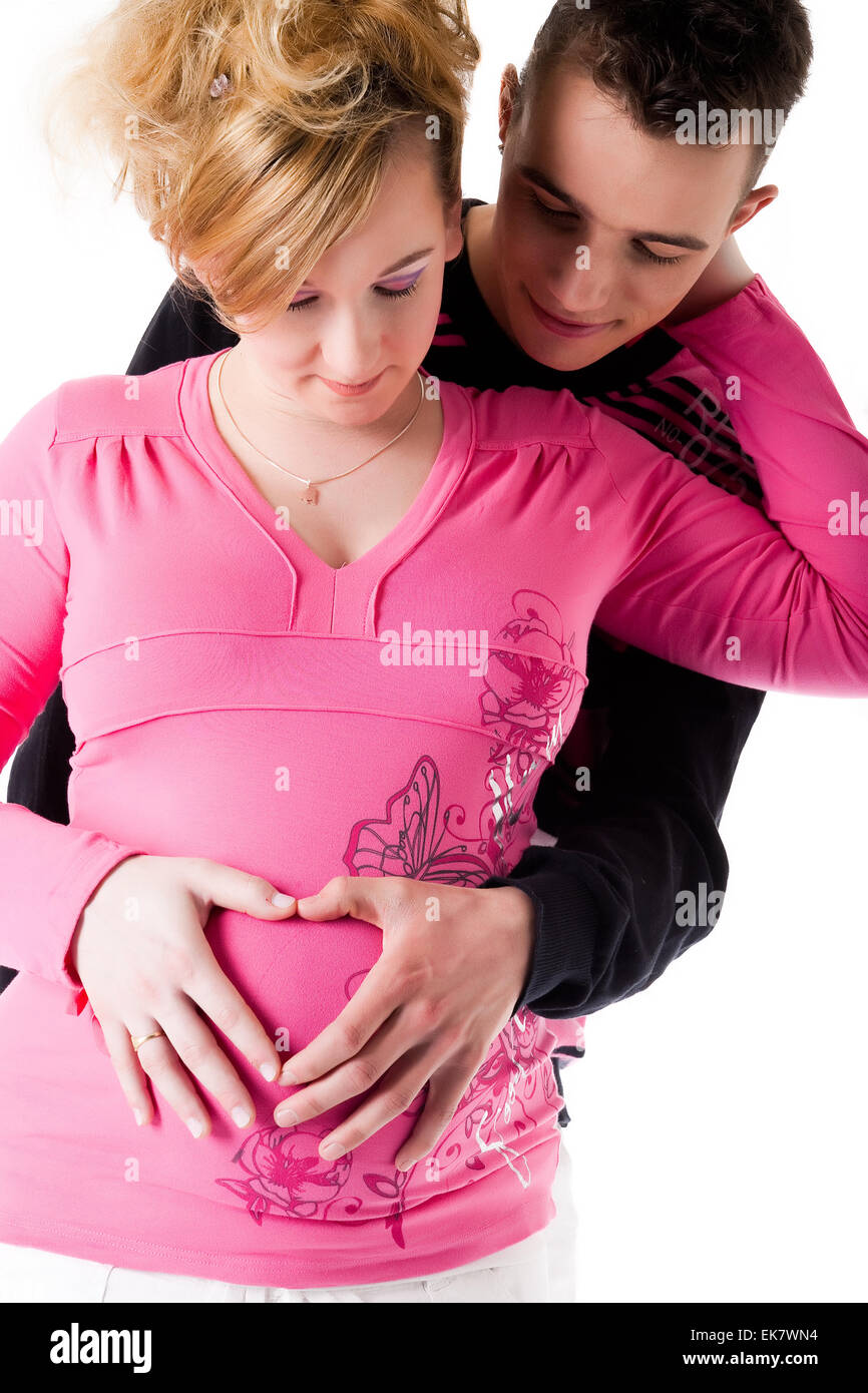 Young expecting couple Stock Photo - Alamy