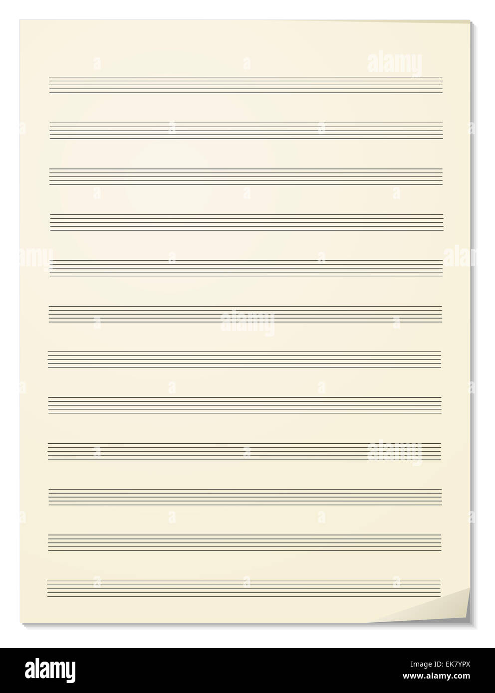 Note paper for musical notes Stock Photo - Alamy