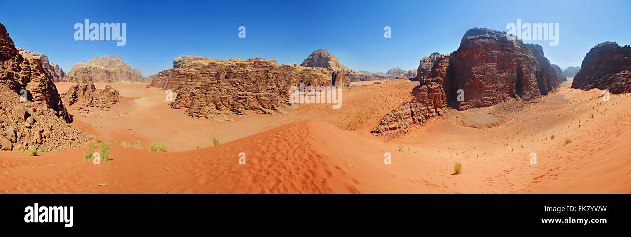 Vadi Ram - Jordan. Panorama Stock Photo - Alamy