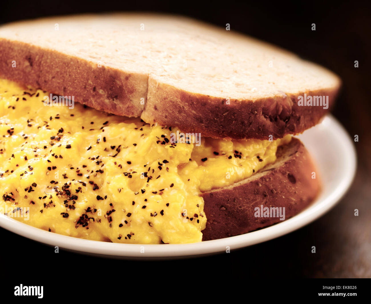 scrambled eggs sandwich Stock Photo - Alamy