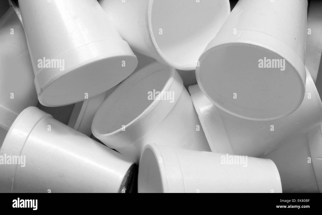 styrofoam cups Stock Photo