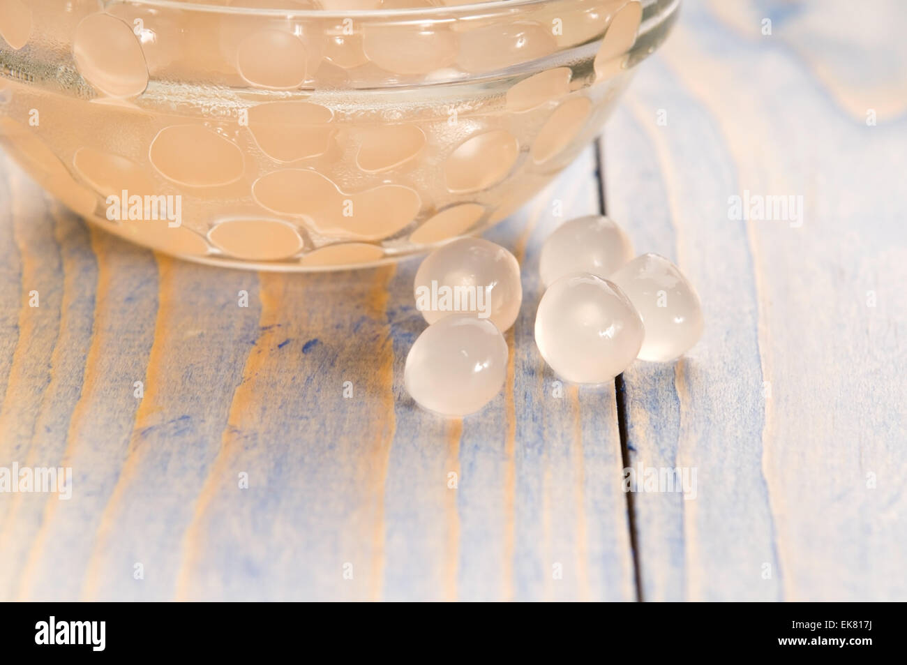 tapioca pearls with lime. white bubble tea ingredients Stock Photo Alamy