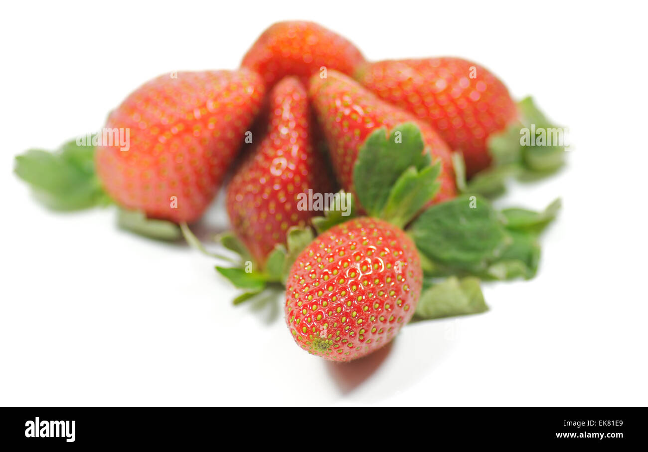 Strawberry isolated on white background Stock Photo - Alamy
