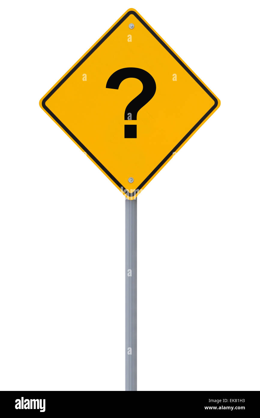 Question Mark Road Sign Stock Photo Alamy