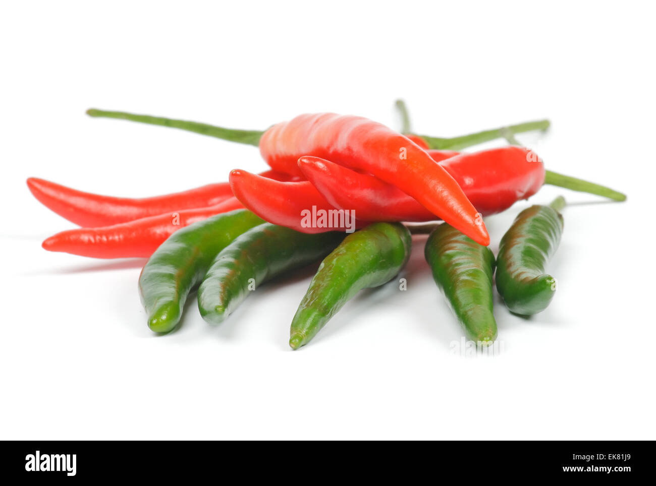 Green red peppers in Cut Out Stock Images & Pictures - Alamy