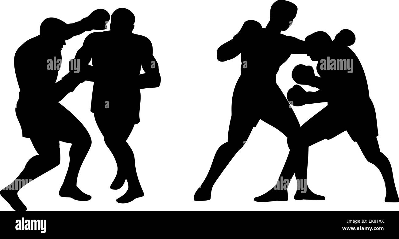 boxer connecting knockout punch Stock Photo Alamy