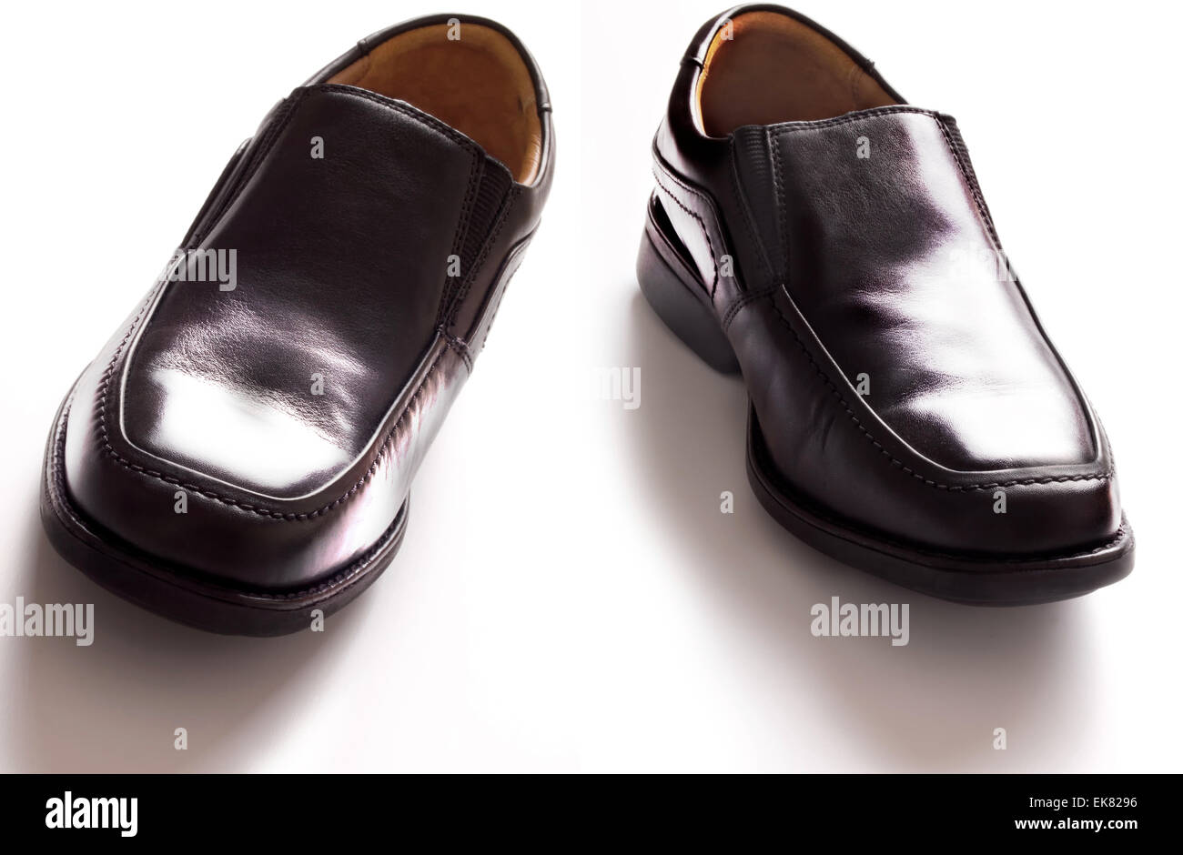 men's black business shoe Stock Photo