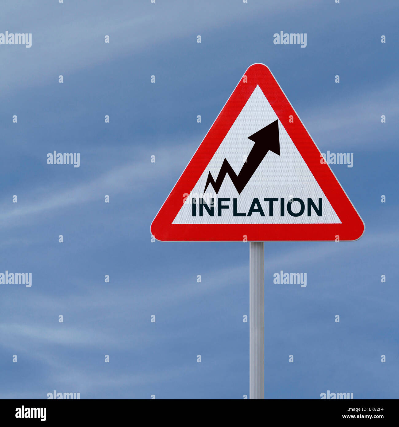Inflation Going Up Stock Photo