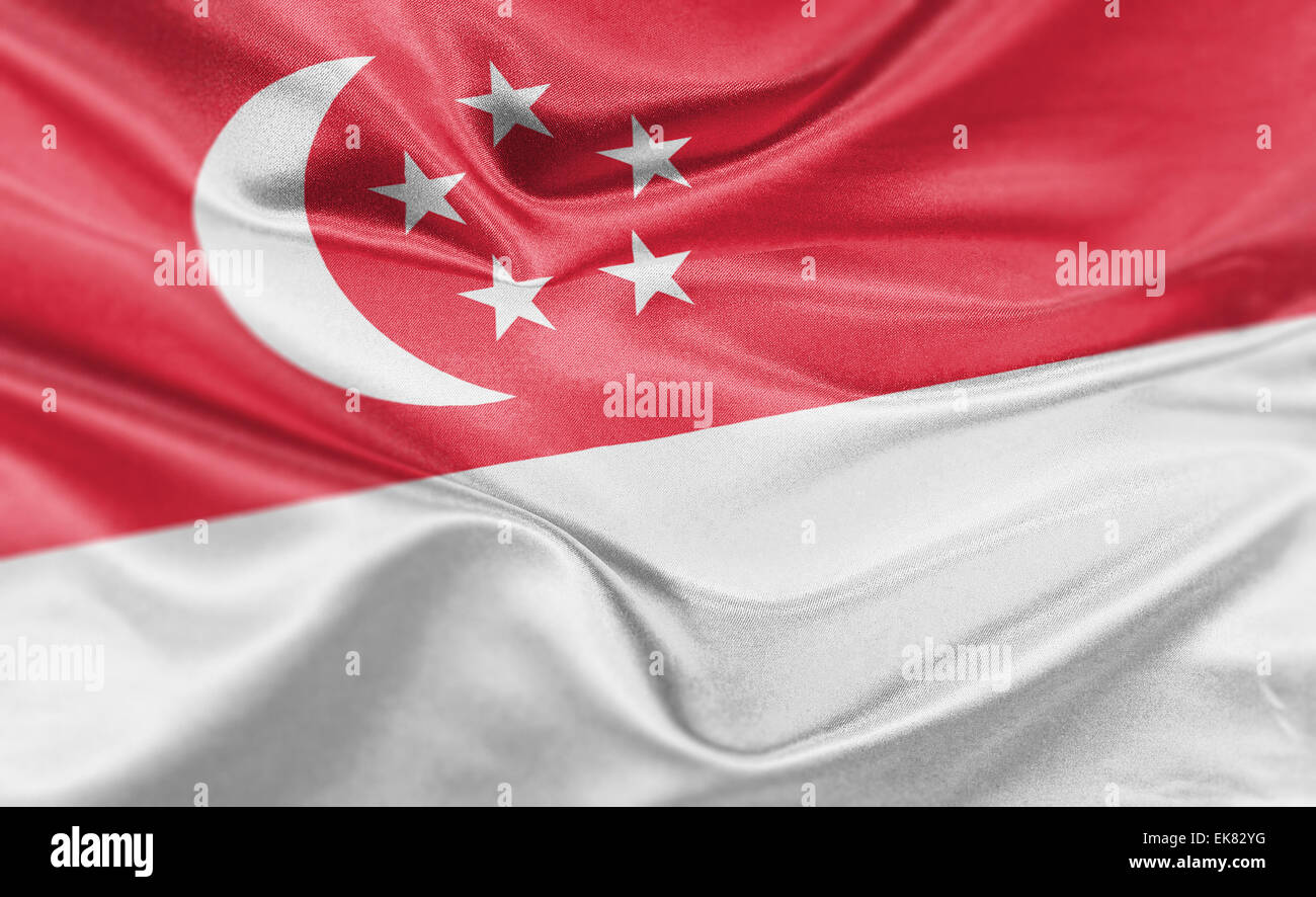 Singapore national flag hi-res stock photography and images - Alamy