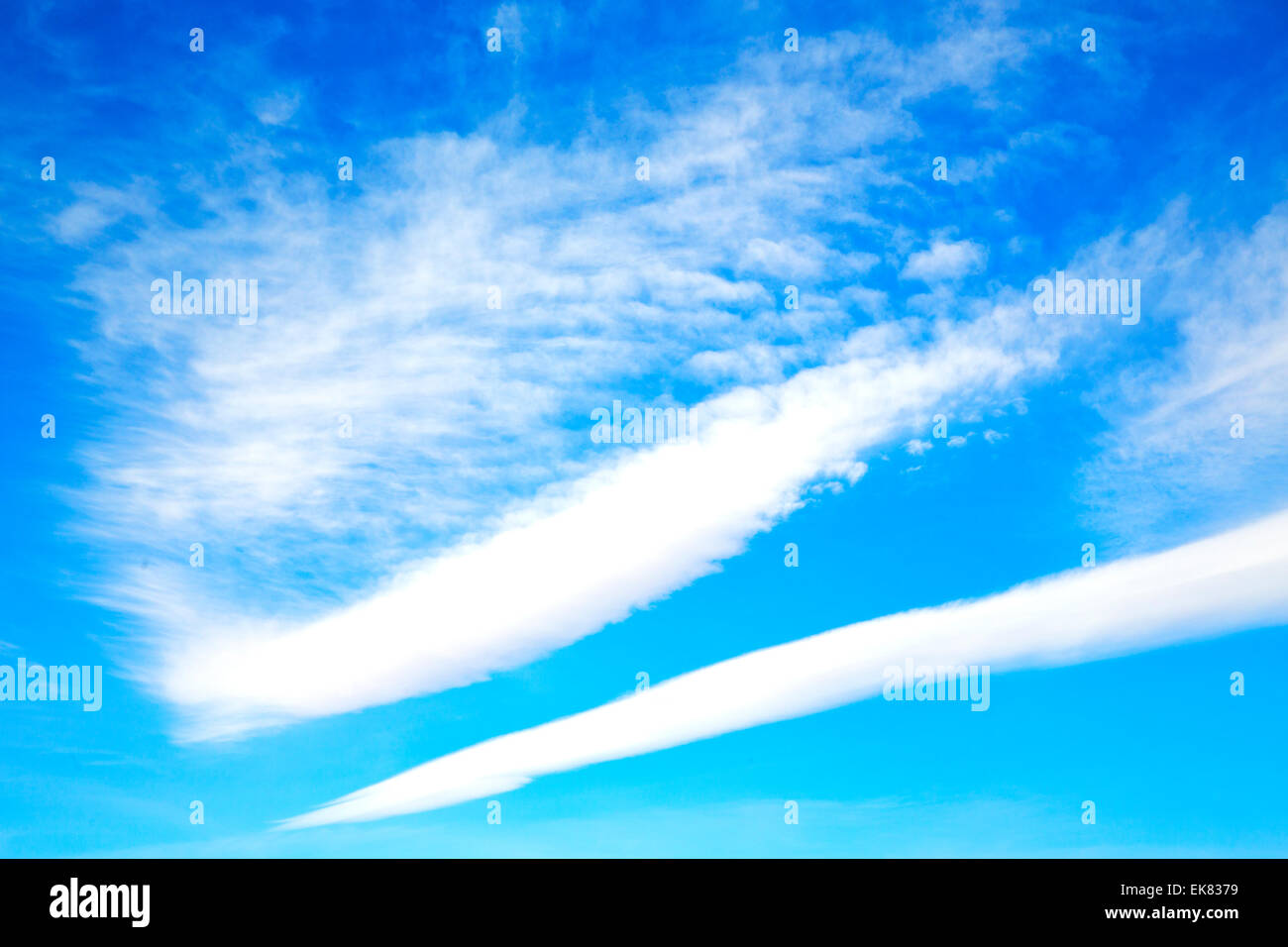 in the blue sky white soft clouds and abstract background Stock Photo ...