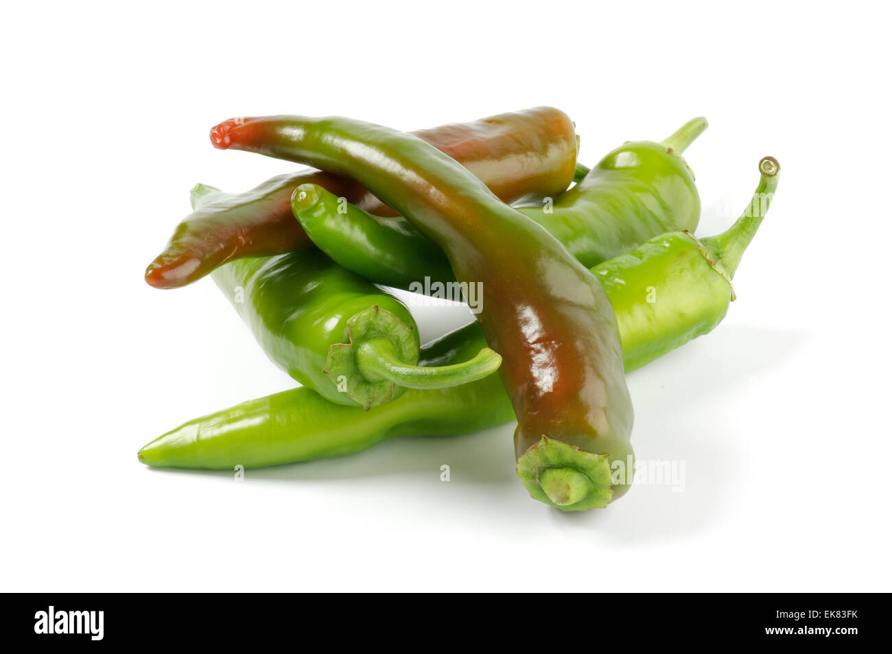 Green Chili peppers Stock Photo - Alamy