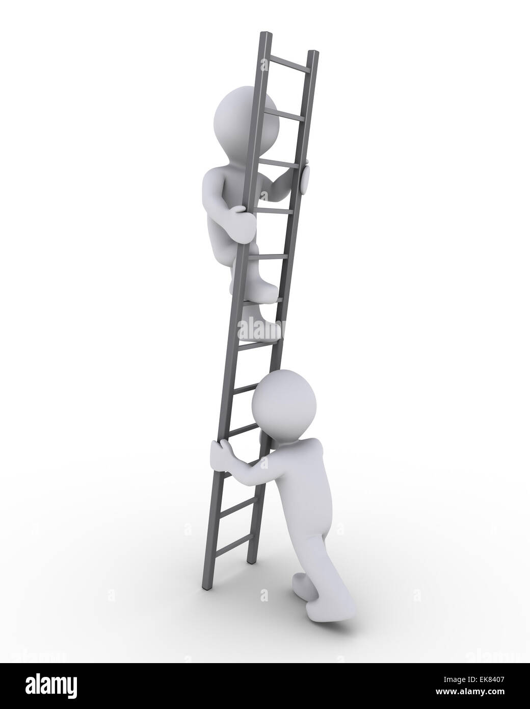 Helping to climb the ladder Stock Photo Alamy