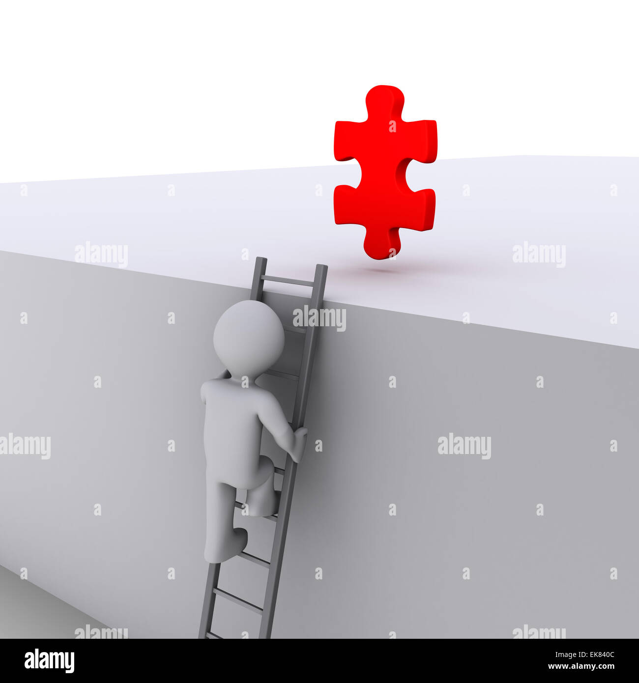 3d man climbing wall hi-res stock photography and images - Alamy