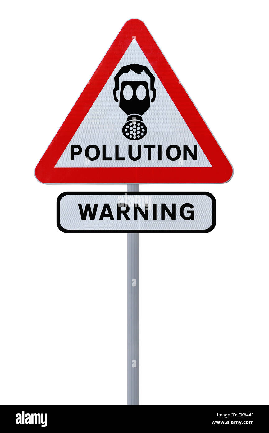 Pollution Warning Sign Stock Photo - Alamy