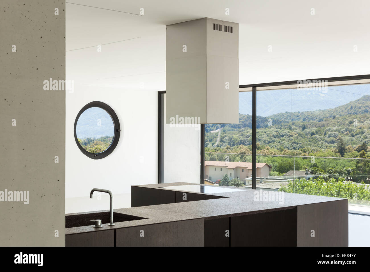House, interior, modern architecture, kitchen view Stock Photo - Alamy