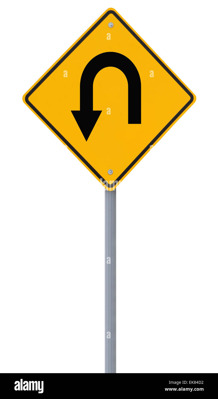 UTurn Road Sign Stock Photo Alamy