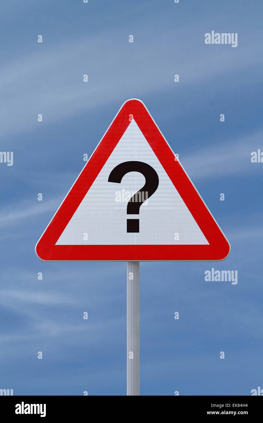 Question Mark Warning Sign Stock Photo Alamy