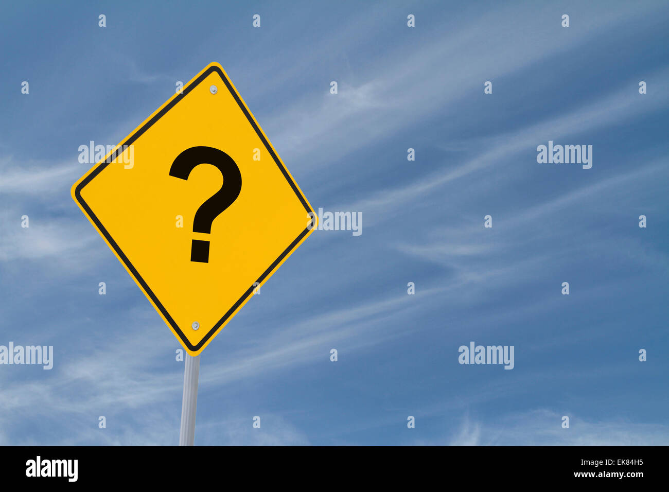 Question Mark Road Sign Stock Photo Alamy