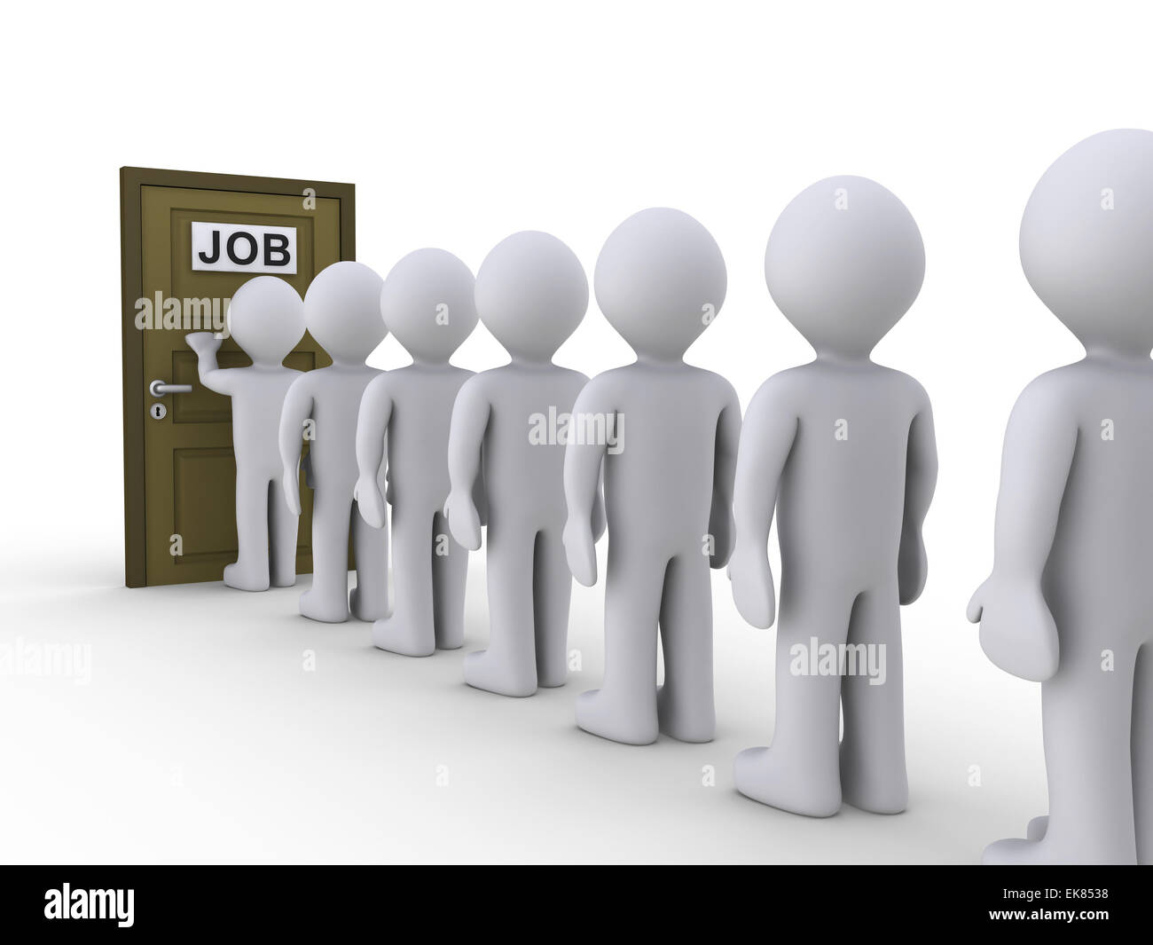 Knocking on door for job Stock Photo Alamy