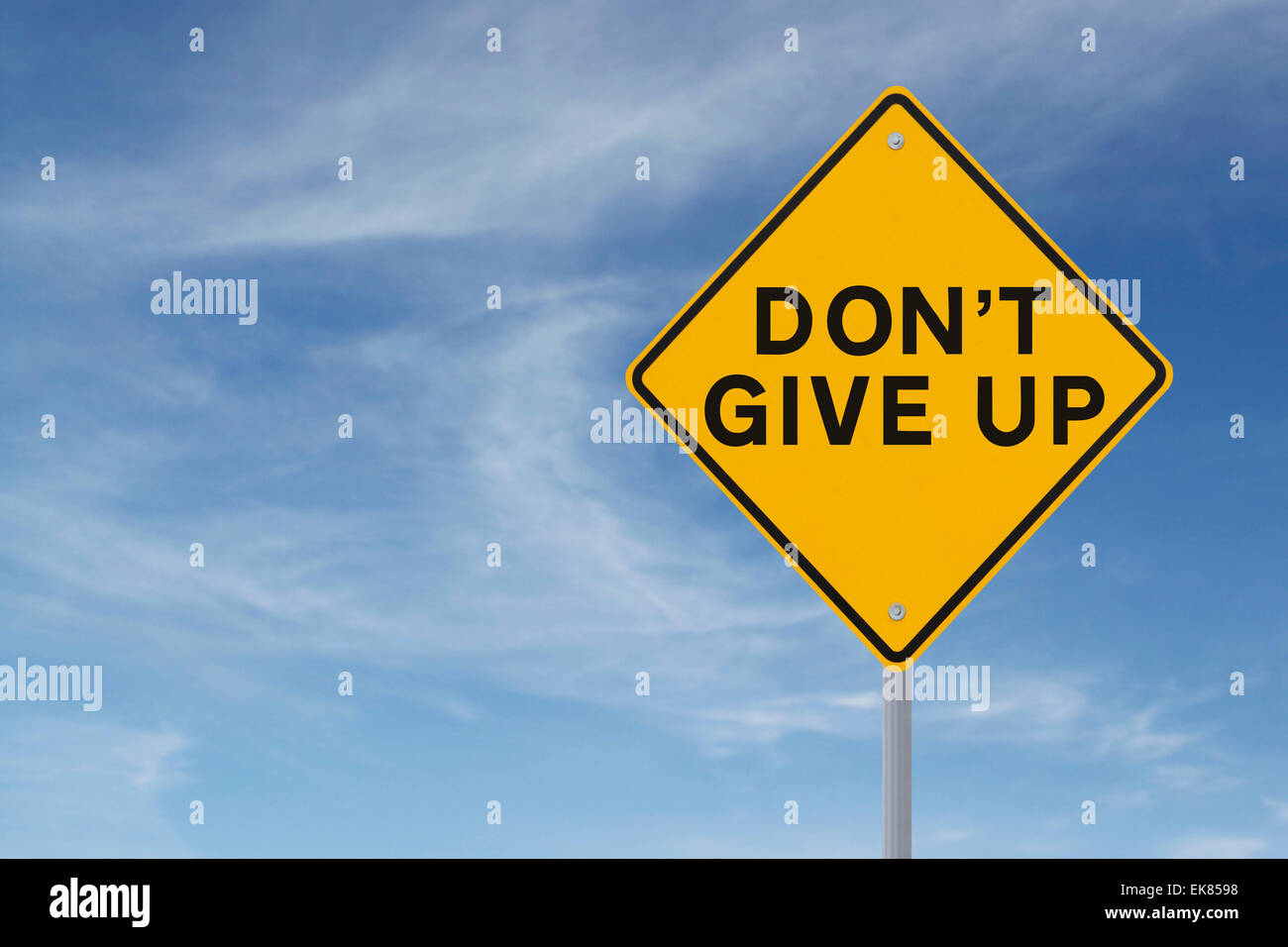 Don't Give Up Stock Photo