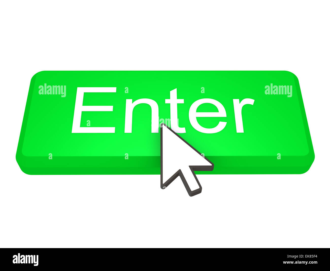 Enter button with cursor Stock Photo - Alamy