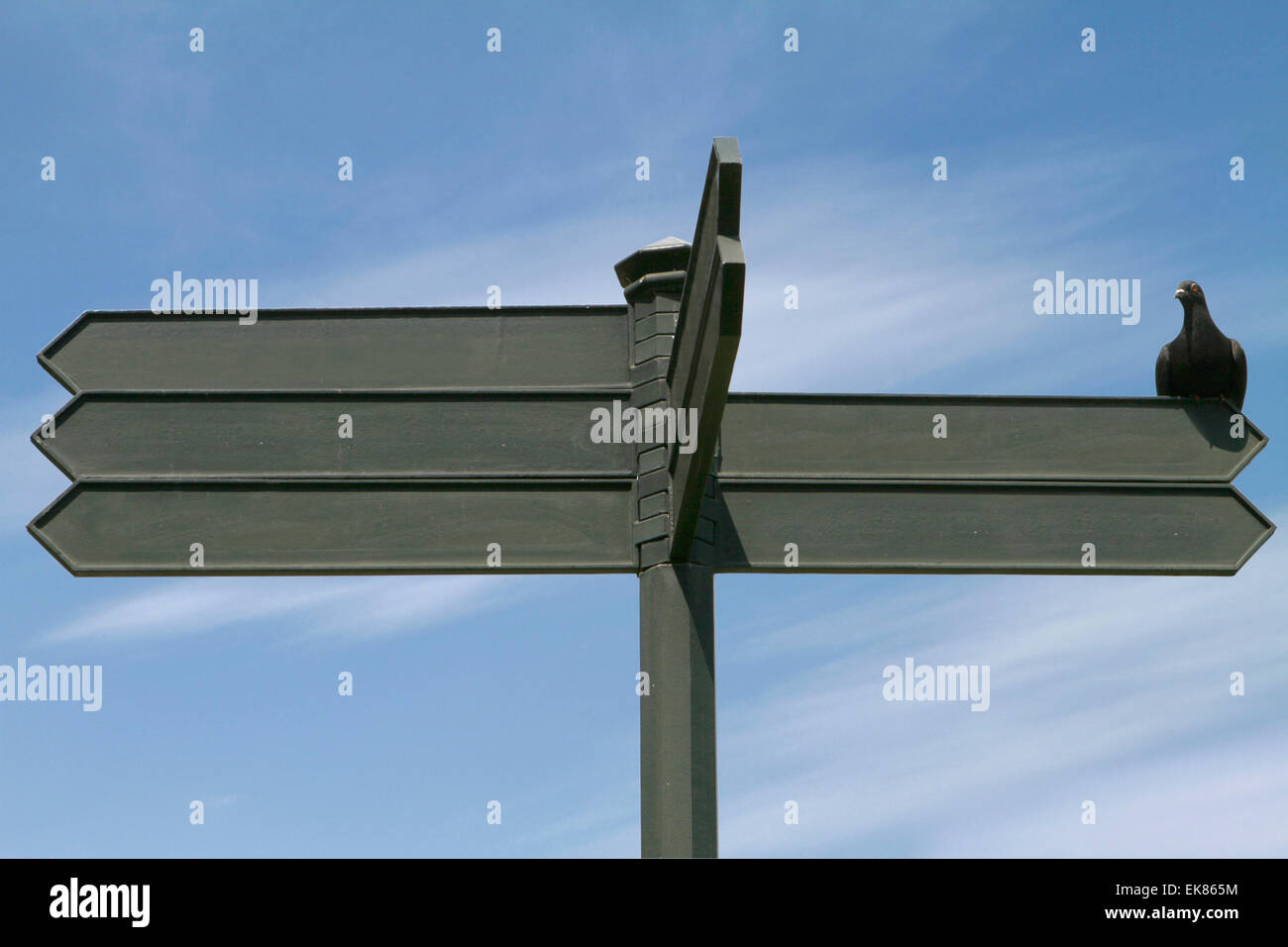 Blank Directional Sign in London Stock Photo