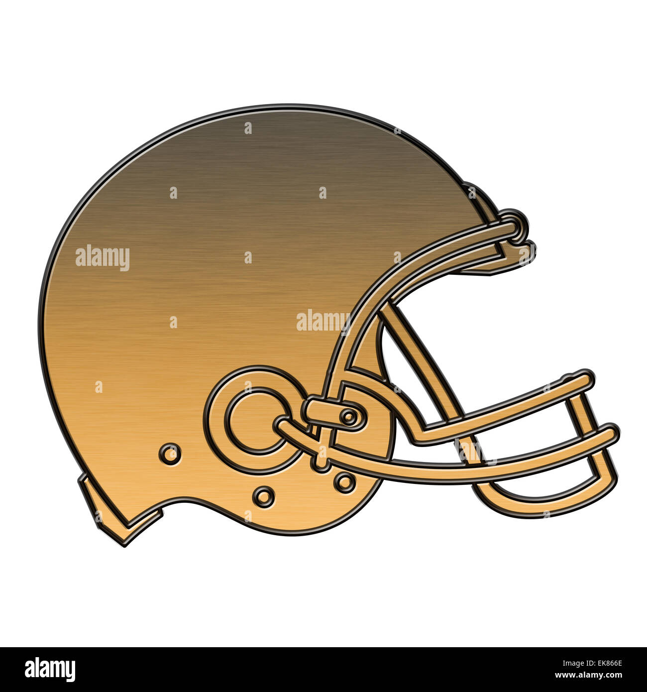 american football helmet golden metallic Stock Photo Alamy