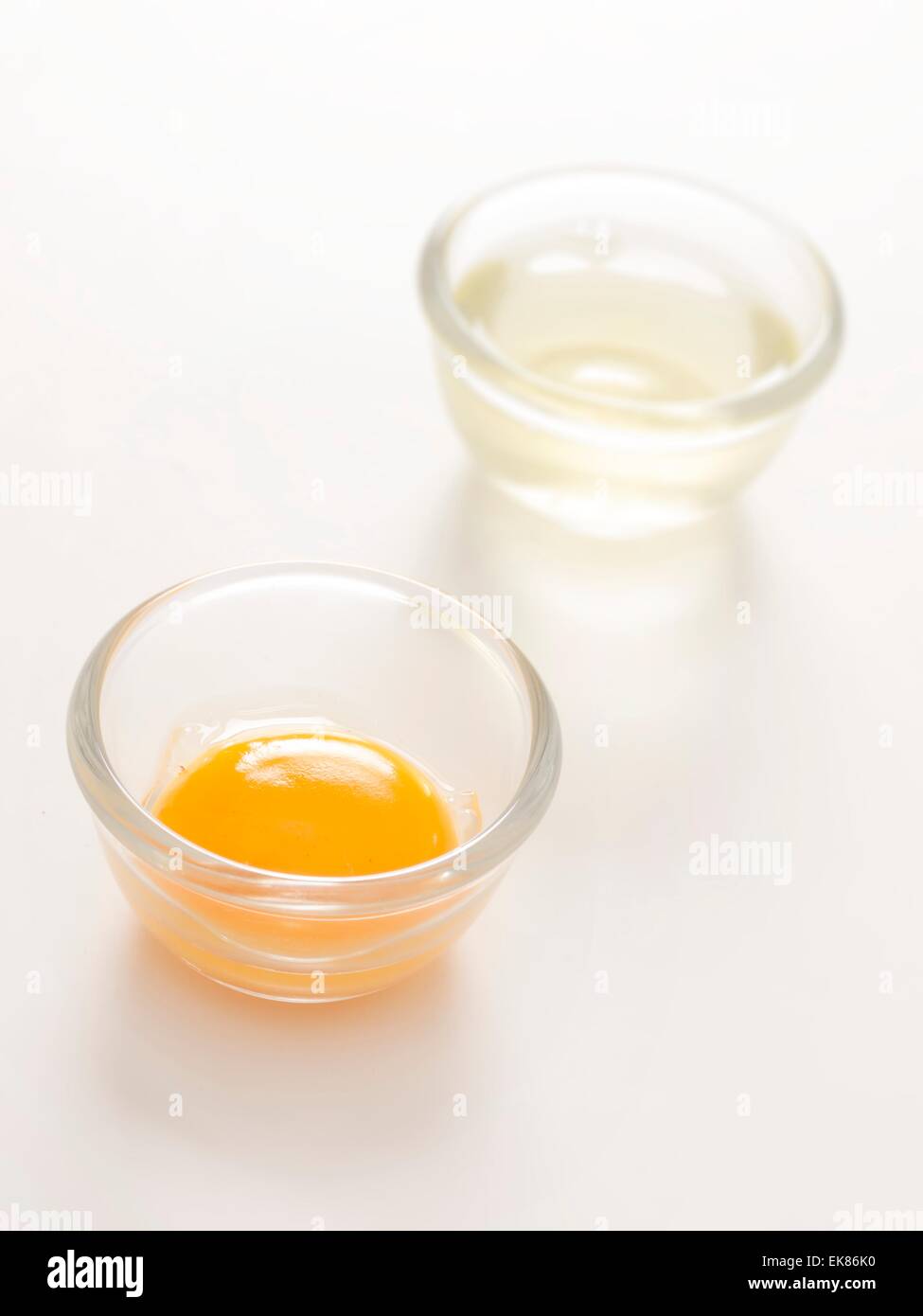 separated egg yolk Stock Photo