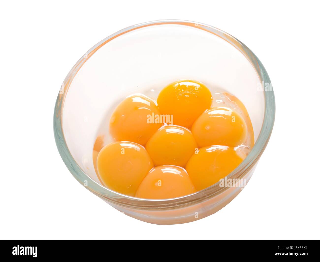 separated egg yolks Stock Photo