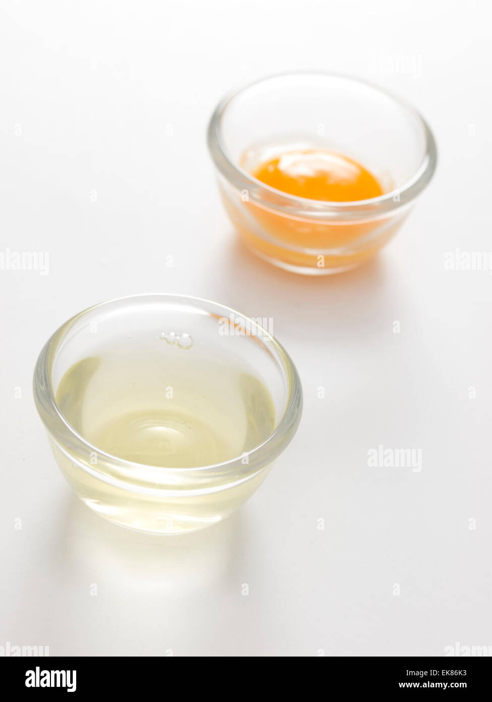 separated egg white Stock Photo