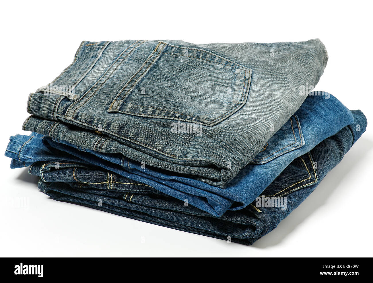 Stack of jeans Stock Photo Alamy