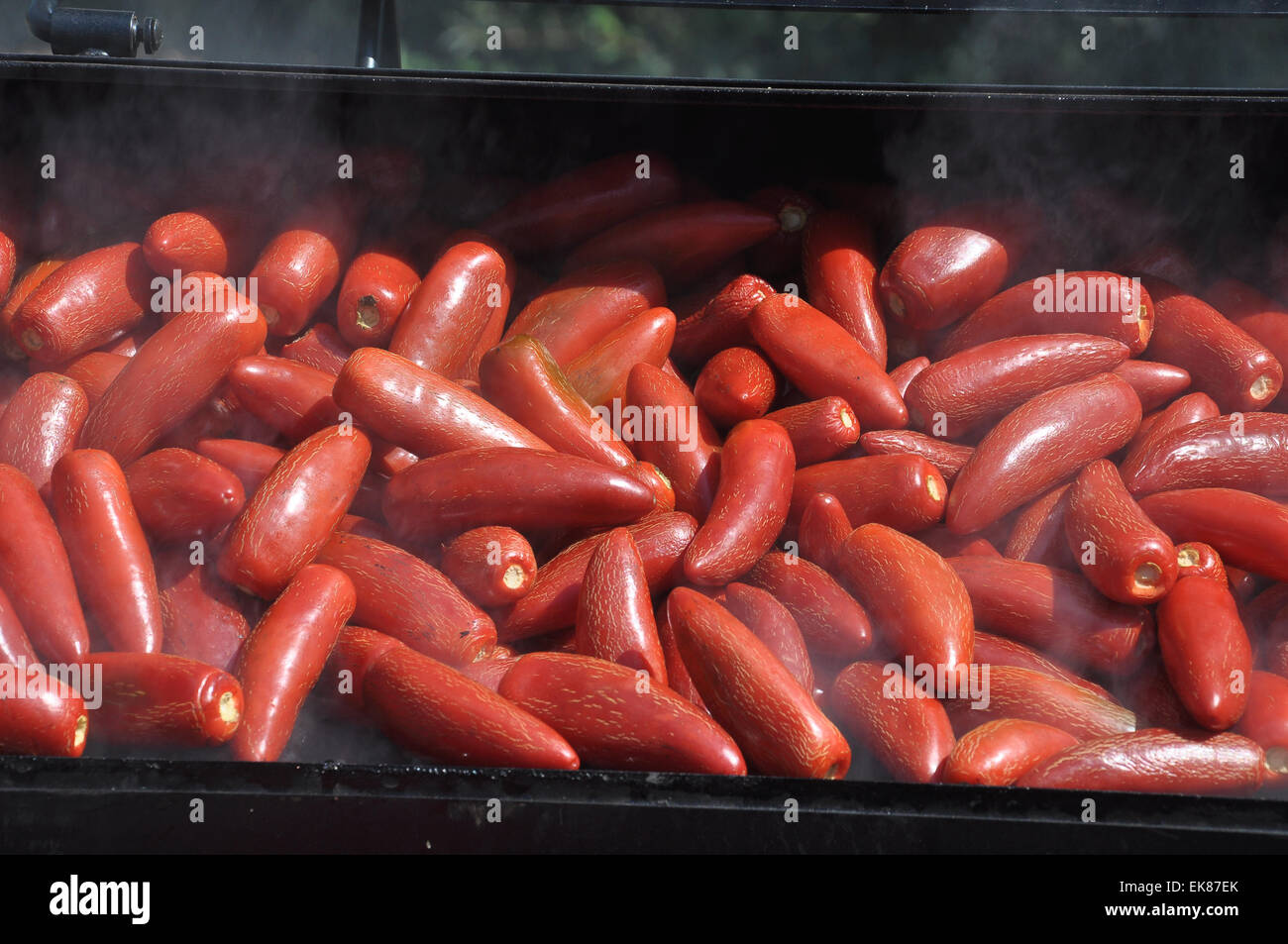 Smoked Hot Peppers Stock Photo