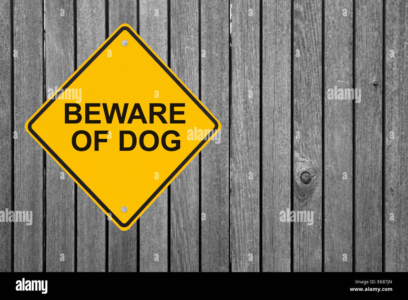 Beware of Dog Stock Photo