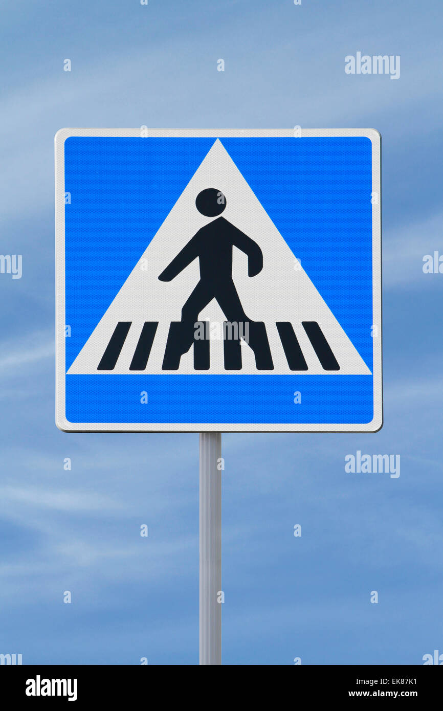 Pedestrian Crossing Sign Stock Photo Alamy