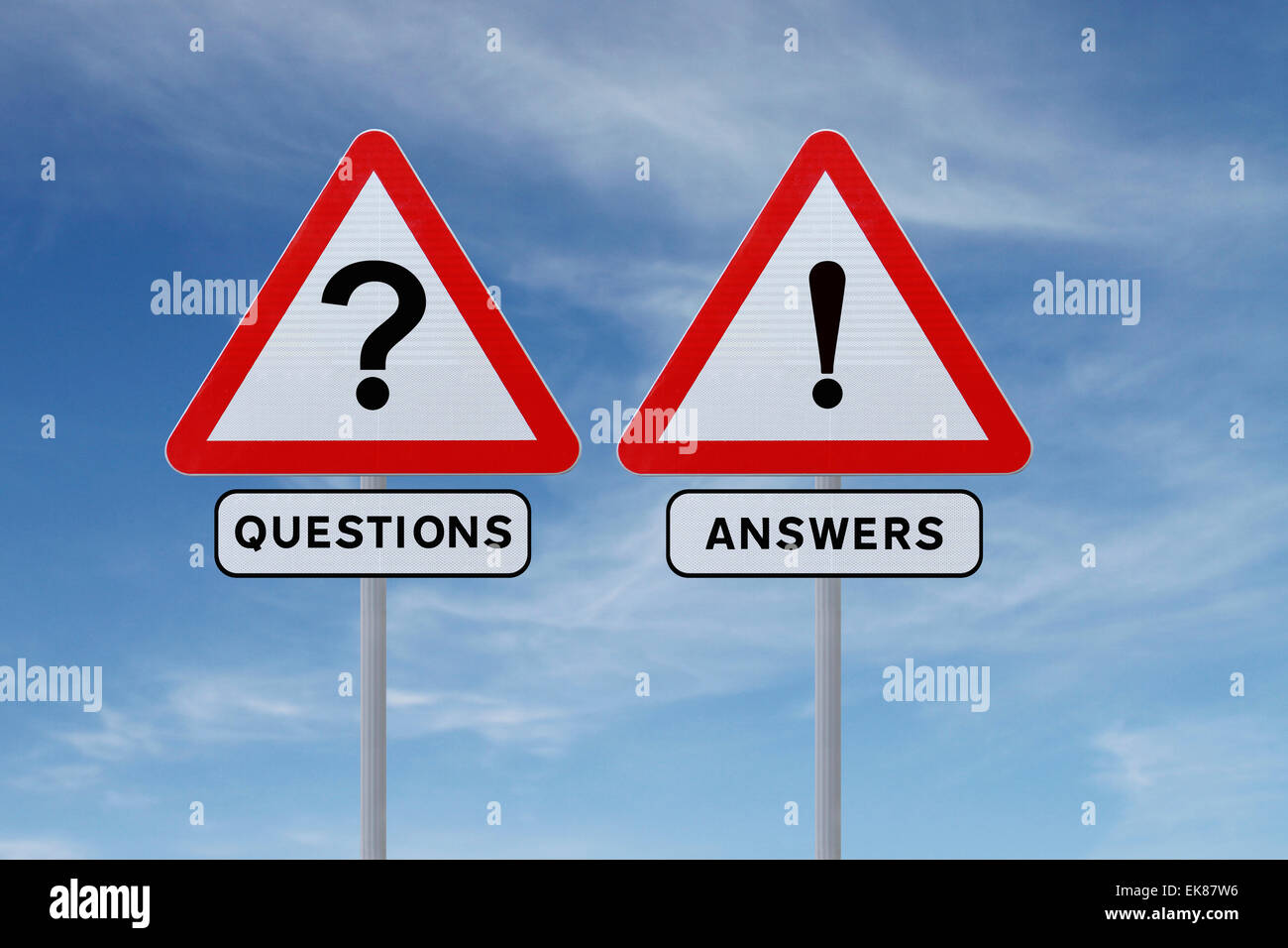 Questions And Answers Stock Photo