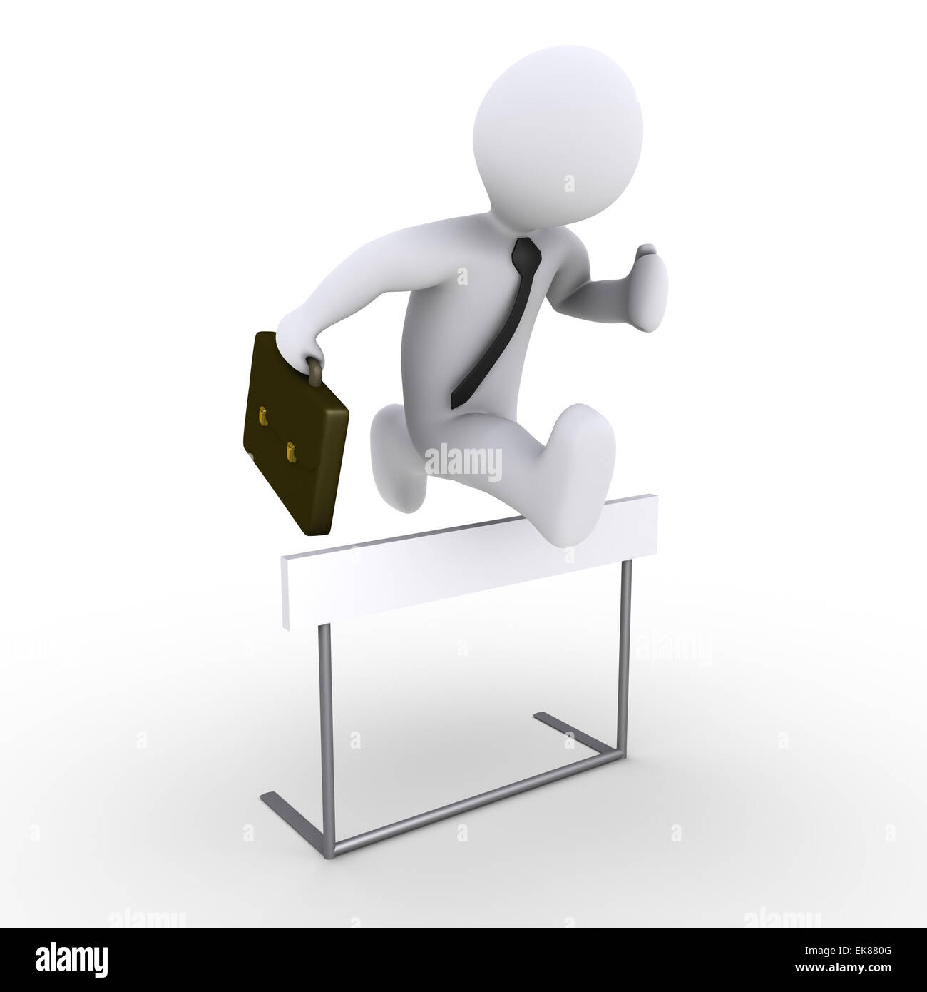 Race With Obstacles Many Kids Jump Over Barrier Stock Image Image Of