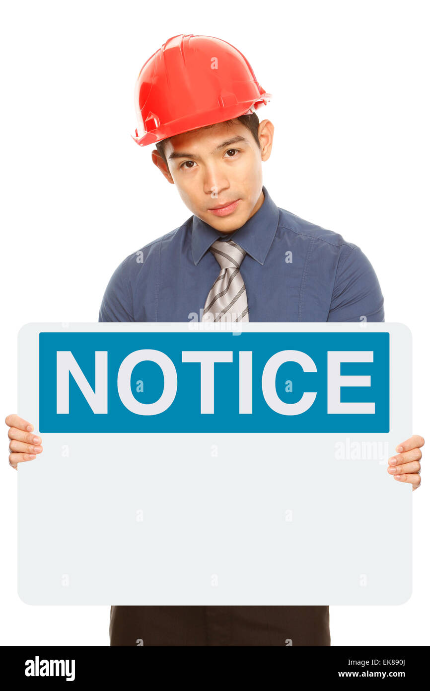 Blank Notice Sign Stock Photo
