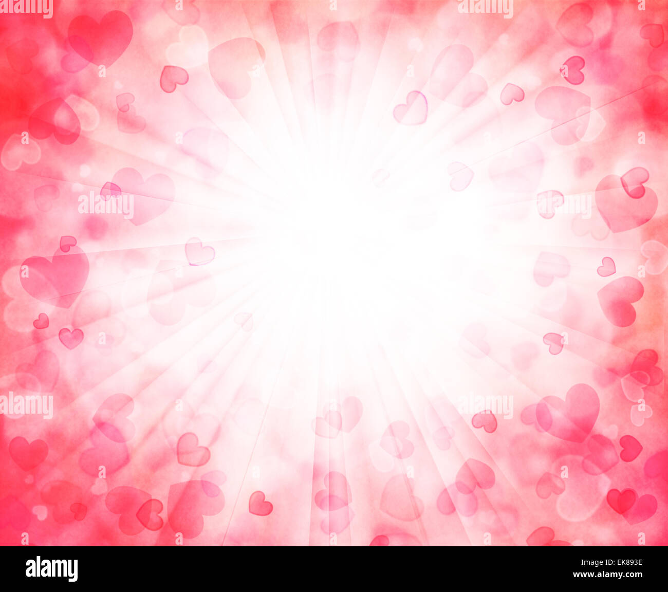Vector background with beautiful pink hearts Stock Photo - Alamy