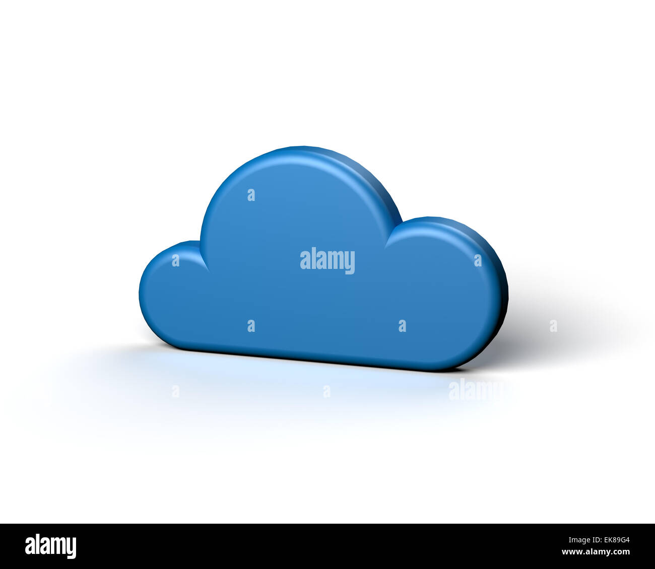 Blue Abstract Cloud on the White Background Stock Photo