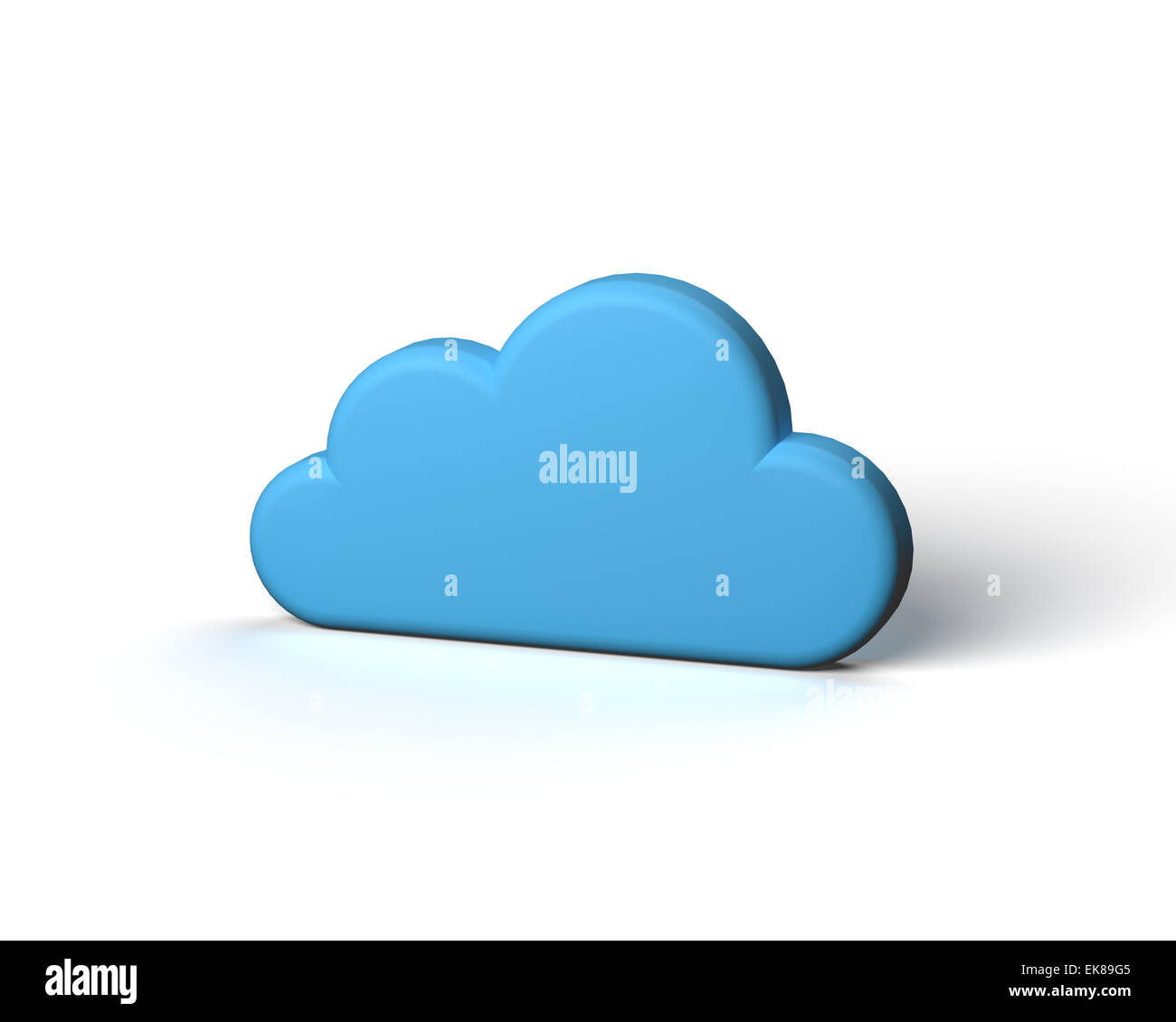 Blue Abstract Cloud on the White Background Stock Photo