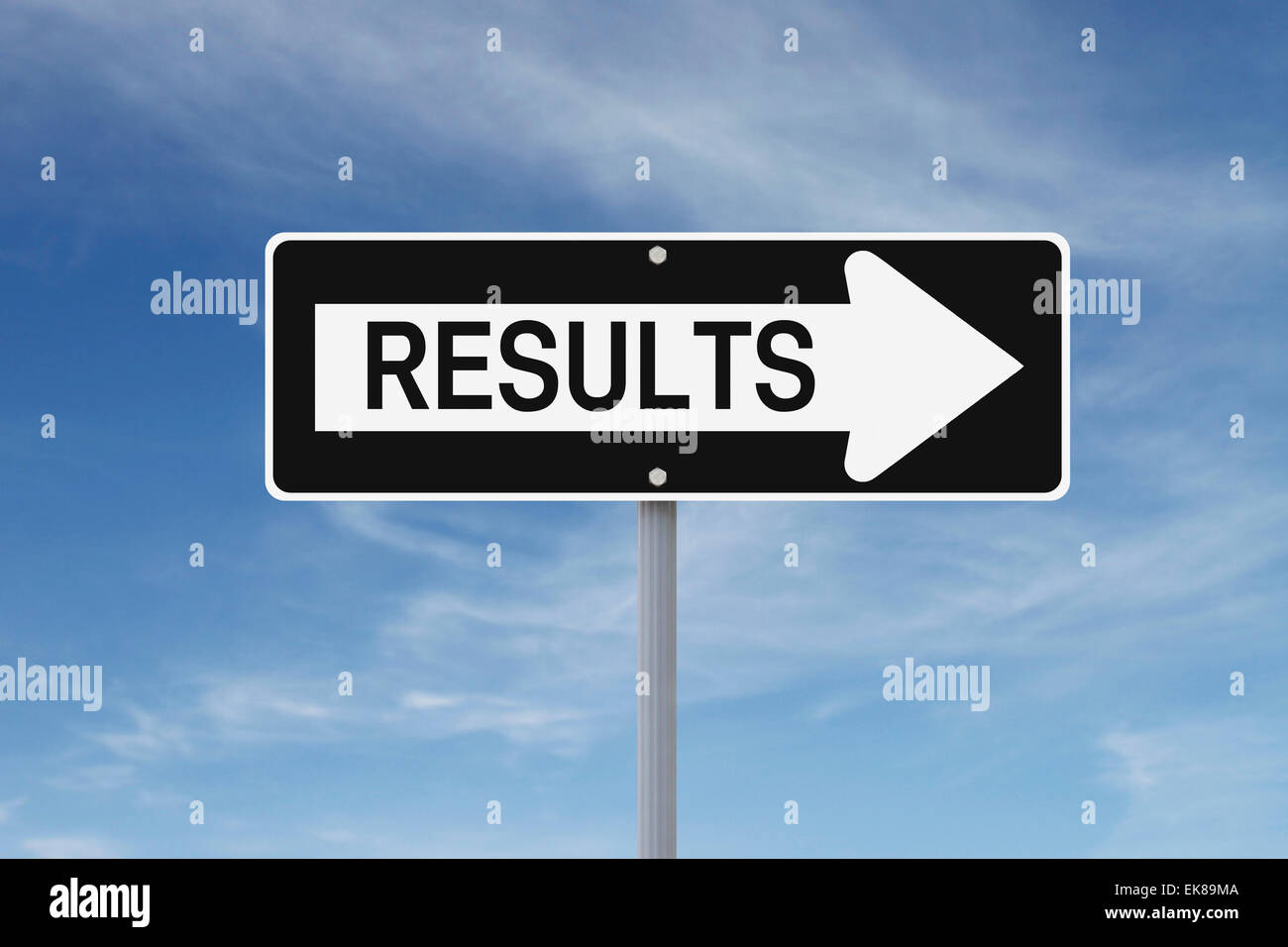 Results This Way Stock Photo