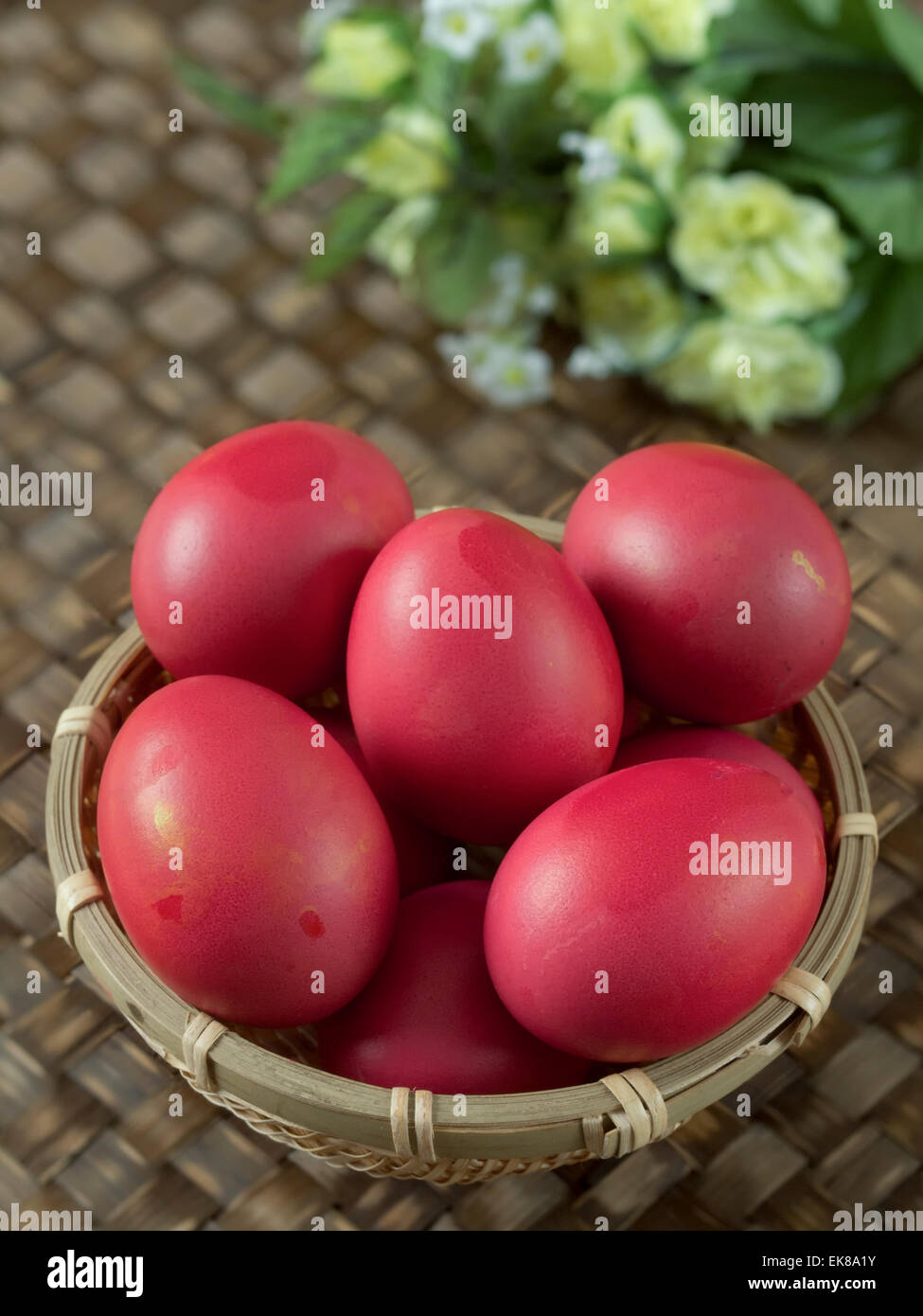 chinese red eggs Stock Photo